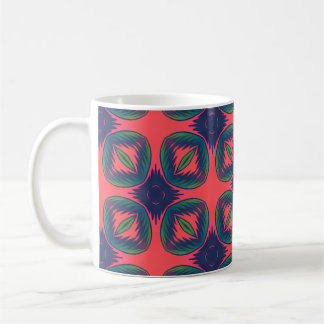 Caneca De Café Padrão de Abstrato geométrico vívido