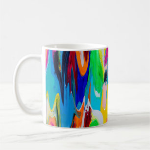 Caneca De Café Padrão de abstrato incolor e sem costura, parede