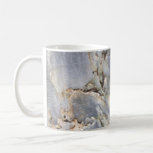 Caneca De Café padrão de abstrato natural de mármore abstrato (Esquerda)