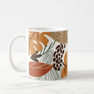 Caneca De Café Padrão de abstrato sem costura no fundo branco