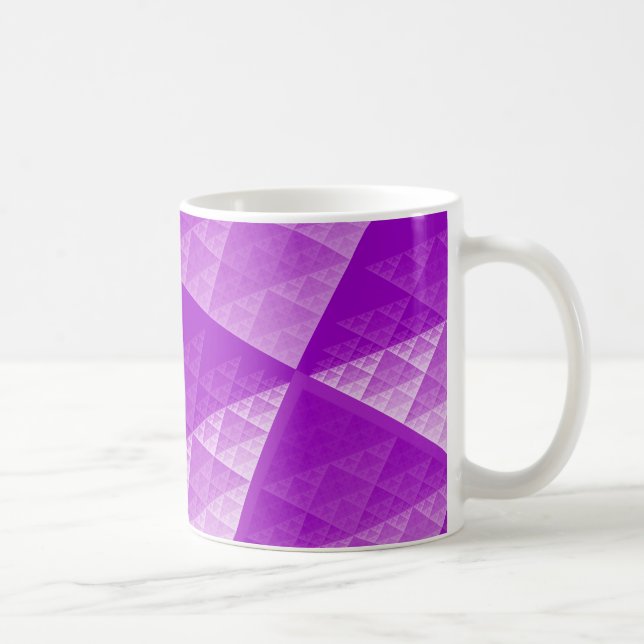 Caneca De Café Padrão de abstrato violeta (Direita)