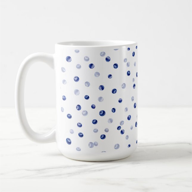 Caneca De Café Padrão de Airelas Espalhadas (Esquerda)