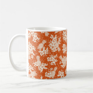 Caneca De Café Padrão de aloha sem sementes de hibisco e abacaxi