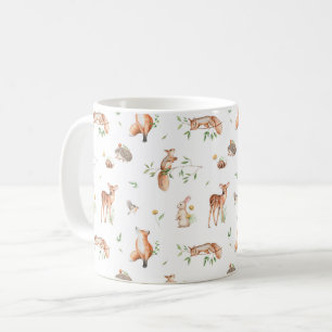 Caneca De Café Padrão de Amigos de Animais da Floresta Cura