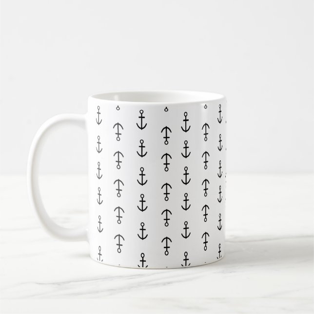 Caneca De Café Padrão de Âncora (Esquerda)