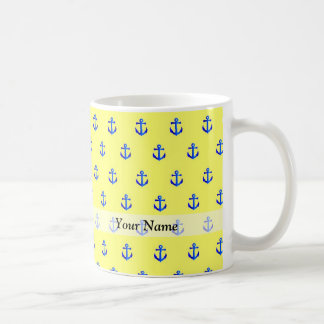 Caneca De Café Padrão de âncora amarela