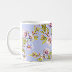Caneca De Café Padrão de Aquicultura de Maçã Flor