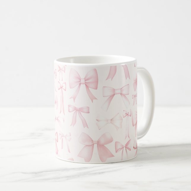 Caneca De Café padrão de arcos rosa (Frente Esquerda)