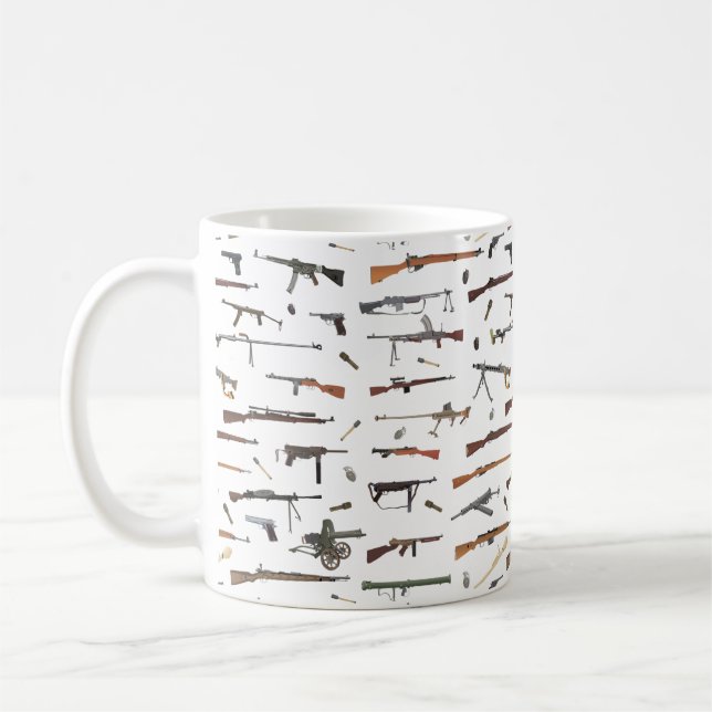 Caneca De Café Padrão de armas WW2 (Esquerda)