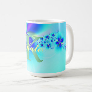 Caneca De Café Padrão de arte frontal Abstrato personalizável