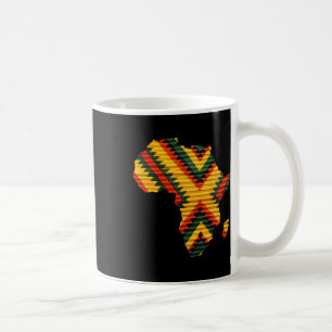 Caneca De Café Padrão de Arte Kente do Mapa Africano Homens Mulhe