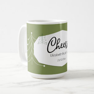 Caneca De Café Padrão de árvore simples moderno