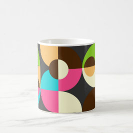 Caneca De Café Padrão de azulejo do neon Bauhaus