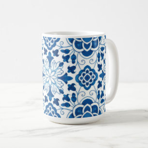 Caneca De Café Padrão de Azulejo do Vintage Português Azulejos 