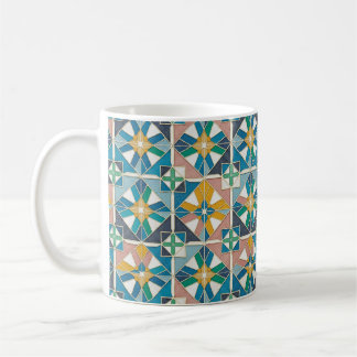 Caneca De Café Padrão de Azulejo Zellige Marroquino Moderno Vibra