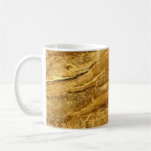 Caneca De Café Padrão de azulejos de ouro natural