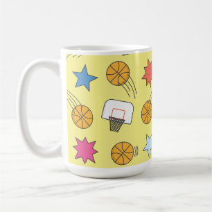 Caneca De Café Padrão de basquetebol divertido
