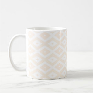 Caneca De Café Padrão de bege e de diamante branco