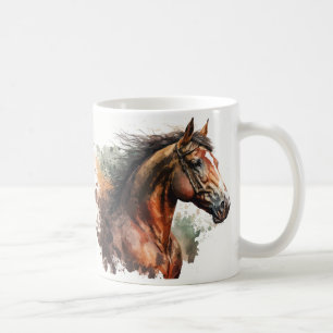 Caneca De Café padrão de beleza dos cavalos, presente para amante