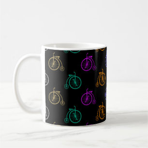 Caneca De Café Padrão de Bicicleta Retro