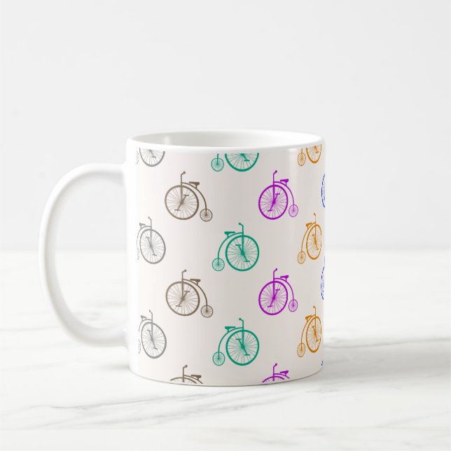 Caneca De Café Padrão de Bicicleta Retro (Esquerda)
