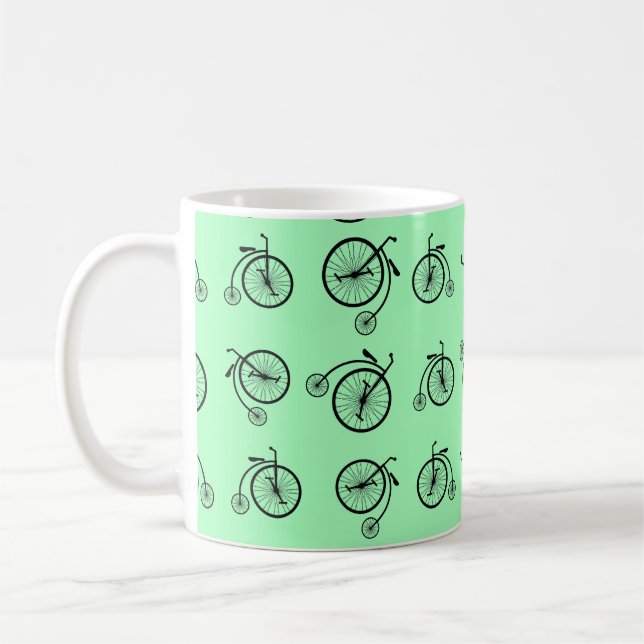 Caneca De Café Padrão de Bicicleta Retro (Esquerda)