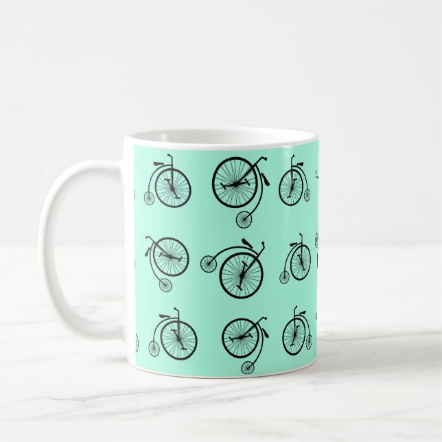 Caneca De Café Padrão de Bicicleta Retro (Esquerda)