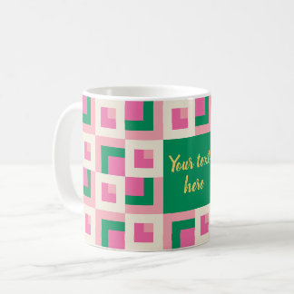 Caneca De Café Padrão de bloco de catavento geométrico 26039A Ros