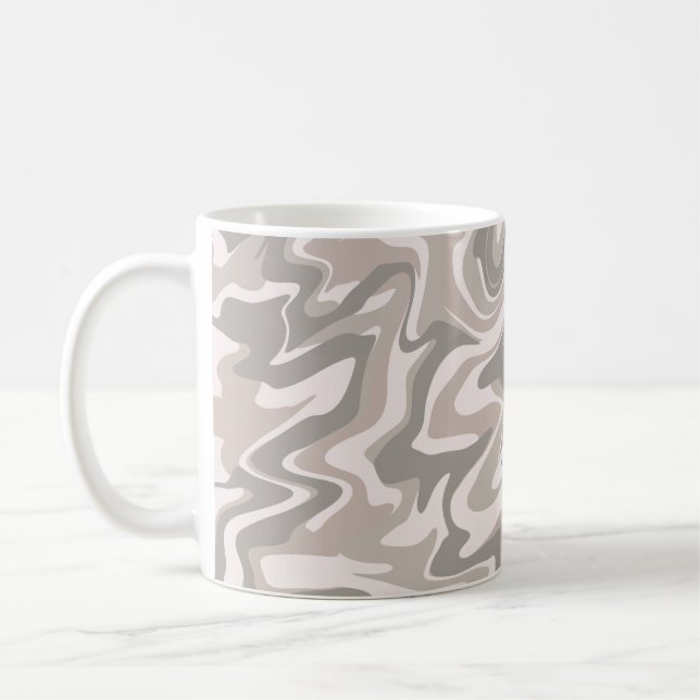 Caneca De Café Padrão de Boho Líquido de Cabeça de Cinza Hippie 7 (Esquerda)