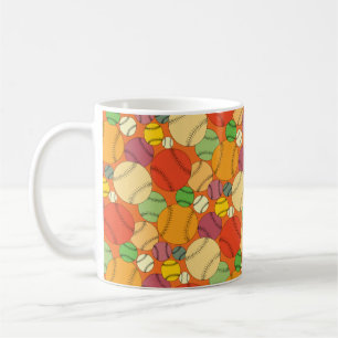Caneca De Café Padrão de Bolas de Base Coloridas