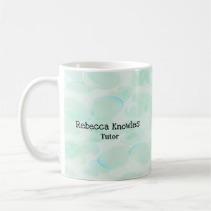 Caneca De Café Padrão de bolhas verdes fofas