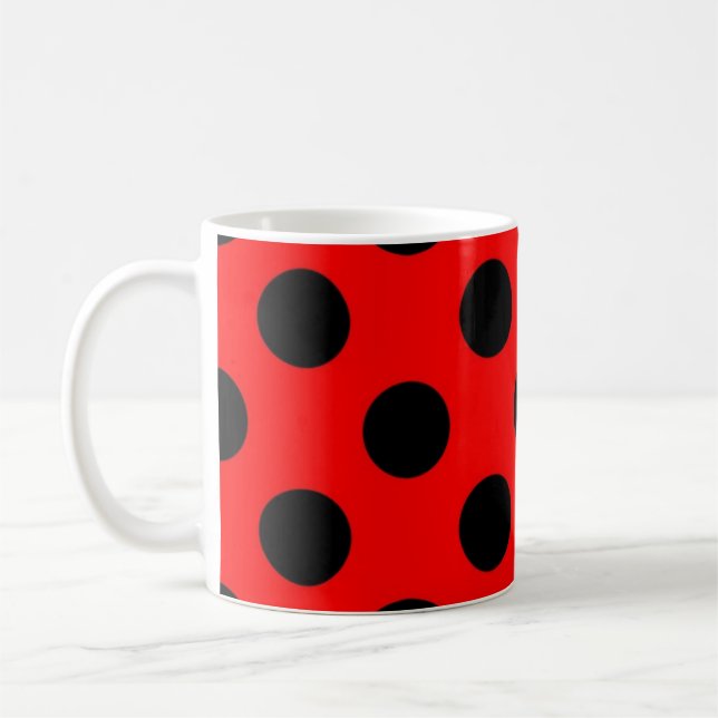 Caneca De Café padrão de bolinhas (Esquerda)