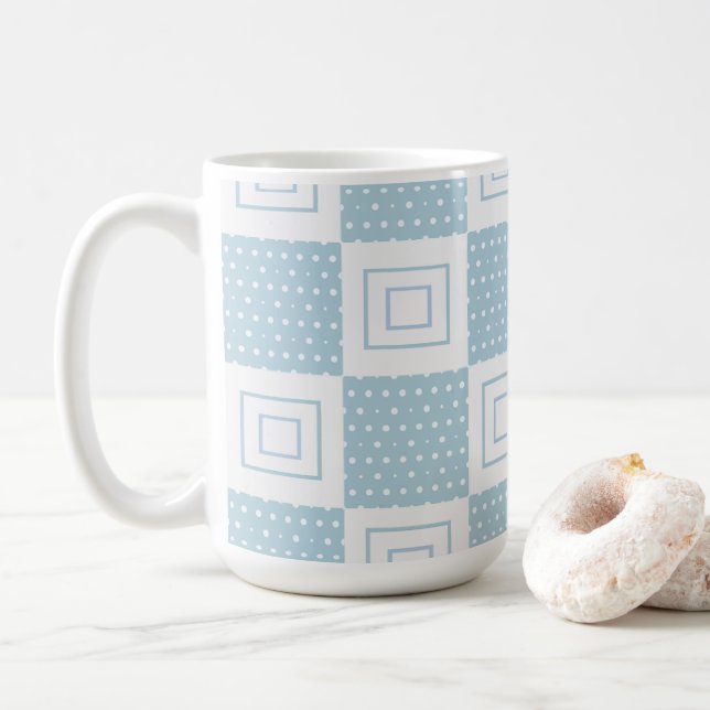 Caneca De Café Padrão de Bolinhas, 15oz (Com Donut)