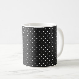 Caneca De Café Padrão de bolinhas brancas em amarelo mostarda  Ca