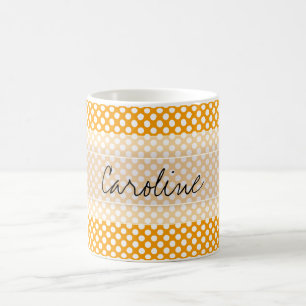 Caneca De Café Padrão de Bolinhas de Diversão de Tendência Bra