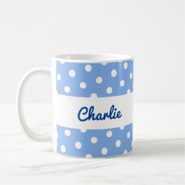 Caneca De Café Padrão de Bolinhas Vermelhas Cozinha Personalizada