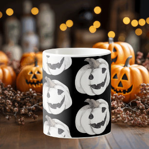 Caneca De Café Padrão de Bomba Spooky   Feliz Dia das Bruxas