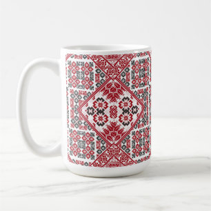Caneca De Café Padrão de bordado palestino 2