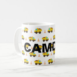 Caneca De Café Padrão de Caminhões de Construção Personalizados