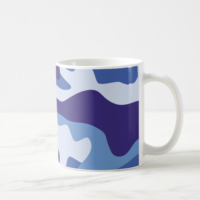 Caneca De Café Padrão de camuflagem azul (Direita)