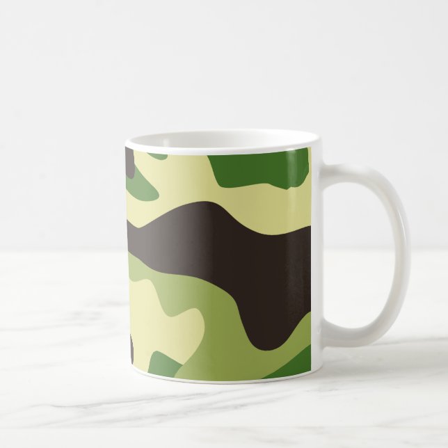 Caneca De Café Padrão de camuflagem Khaki (Direita)