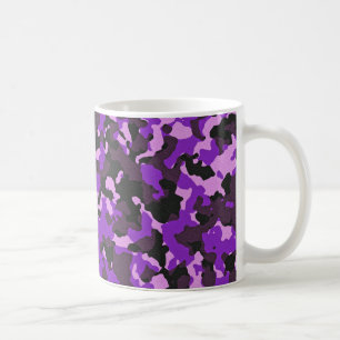 Caneca De Café Padrão de camuflagem roxa