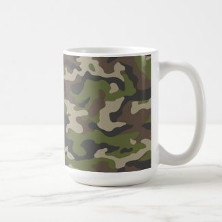 Caneca De Café Padrão de Camuflagem Verde