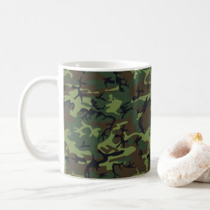 Caneca De Café Padrão de Camuflagem Verde, Padrão Militar, Exérci