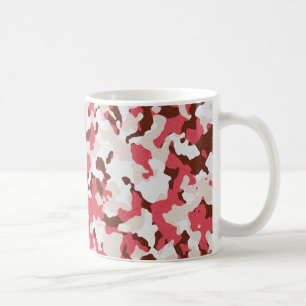 Caneca De Café Padrão de camuflagem vermelha