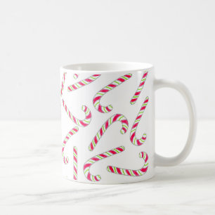 Caneca De Café Padrão de cana doce de Natal