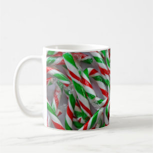 Caneca De Café Padrão de cana doce de Natal