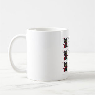 Caneca De Café Padrão de Cape de Vampiro de Gato Preto para Hallo