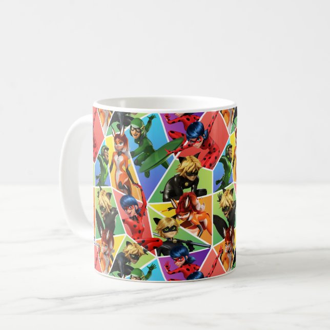 Caneca De Café Padrão de Caráter Colorido Miraculoso (Frente Esquerda)
