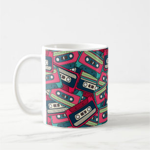 Caneca De Café Padrão de Cassete Irregular e Colorido. Uniq